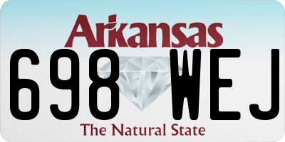 AR license plate 698WEJ
