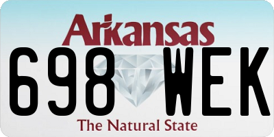 AR license plate 698WEK