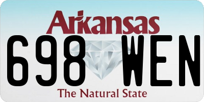 AR license plate 698WEN