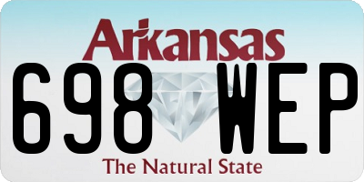 AR license plate 698WEP