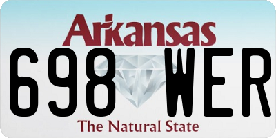AR license plate 698WER