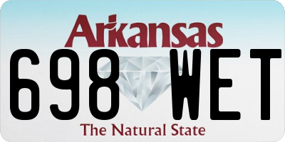 AR license plate 698WET