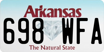 AR license plate 698WFA