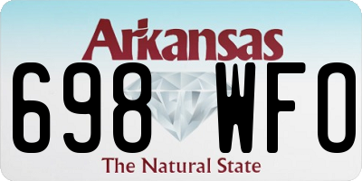 AR license plate 698WFO