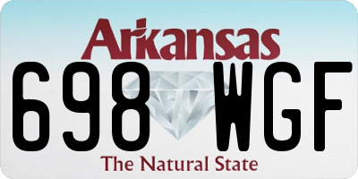 AR license plate 698WGF