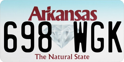 AR license plate 698WGK