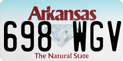 AR license plate 698WGV
