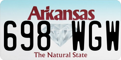 AR license plate 698WGW