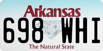 AR license plate 698WHI