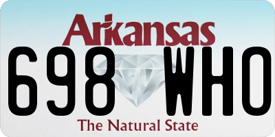 AR license plate 698WHO