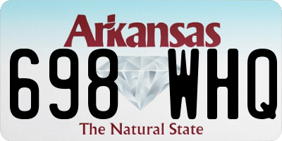 AR license plate 698WHQ