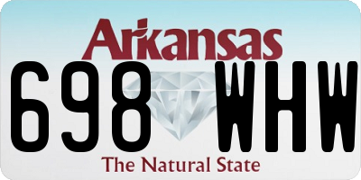 AR license plate 698WHW