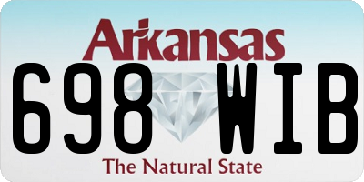 AR license plate 698WIB
