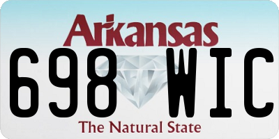 AR license plate 698WIC