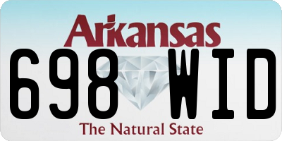 AR license plate 698WID