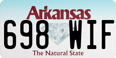AR license plate 698WIF