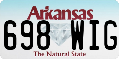 AR license plate 698WIG