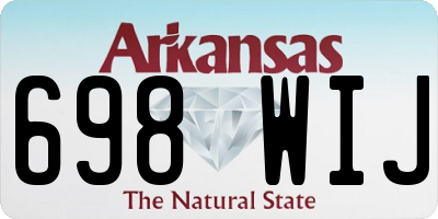 AR license plate 698WIJ