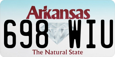 AR license plate 698WIU