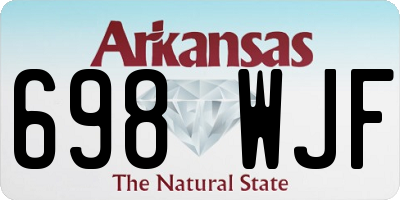 AR license plate 698WJF