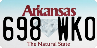 AR license plate 698WKO