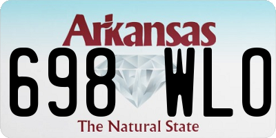 AR license plate 698WLO