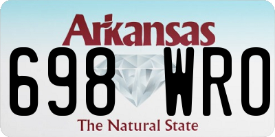 AR license plate 698WRO