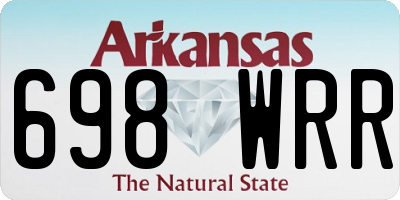 AR license plate 698WRR
