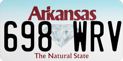 AR license plate 698WRV