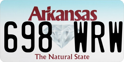 AR license plate 698WRW