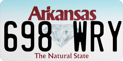 AR license plate 698WRY