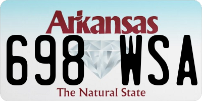 AR license plate 698WSA