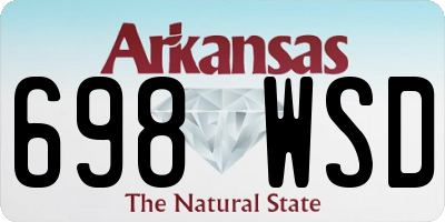 AR license plate 698WSD