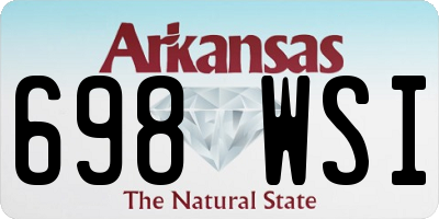 AR license plate 698WSI