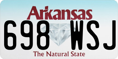 AR license plate 698WSJ