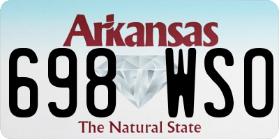 AR license plate 698WSO