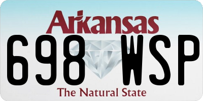 AR license plate 698WSP