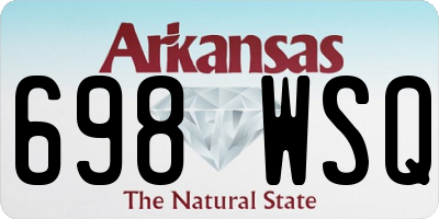 AR license plate 698WSQ