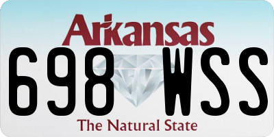 AR license plate 698WSS