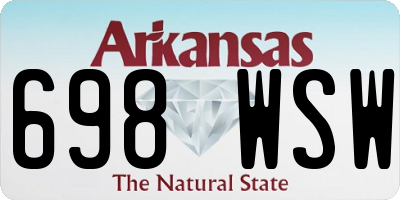 AR license plate 698WSW