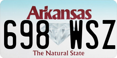 AR license plate 698WSZ