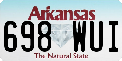 AR license plate 698WUI