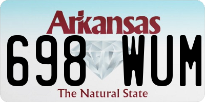 AR license plate 698WUM