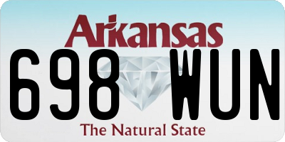AR license plate 698WUN