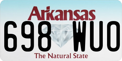 AR license plate 698WUO