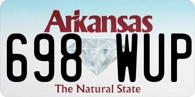 AR license plate 698WUP