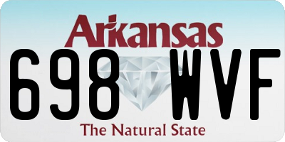 AR license plate 698WVF