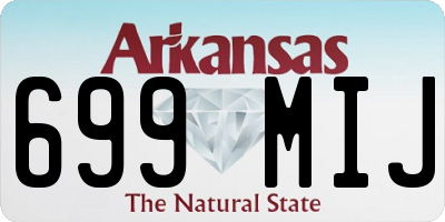 AR license plate 699MIJ