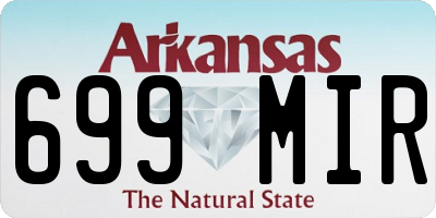 AR license plate 699MIR