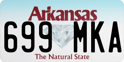 AR license plate 699MKA